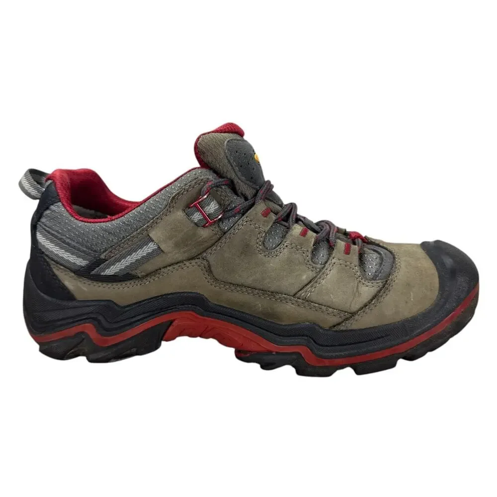 KEEN Hiking Shoes Womens 10 US Brown Red Leather Trail Sneakers Gorpcore Outdoor